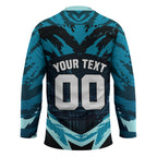 Personalised Port Adelaide Power Football Hockey Jersey Teal Lightning Mascot Charging Cityscape