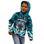 Personalised Port Adelaide Power Football Kid Hoodie Teal Lightning Mascot Charging Cityscape