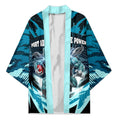 Personalised Port Adelaide Power Football Kimono Teal Lightning Mascot Charging Cityscape