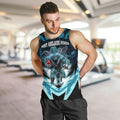 Personalised Port Adelaide Power Football Men Tank Top Teal Lightning Mascot Charging Cityscape