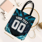 Personalised Port Adelaide Power Football Tote Bag Teal Lightning Mascot Charging Cityscape