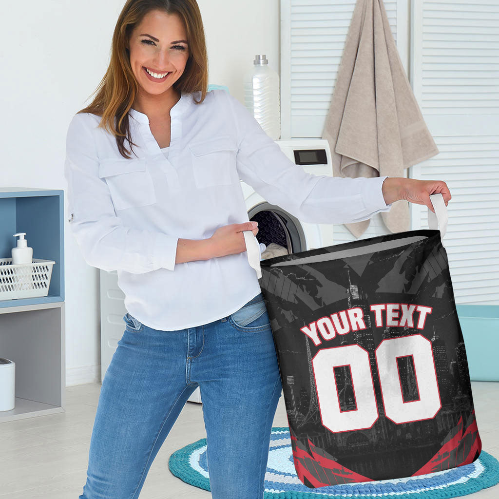 Personalised Essendon Bombers Football Laundry Basket Fierce Mosquito Mascot 3D Grunge City Art