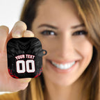 Personalised Essendon Bombers Football AirPods Case Fierce Mosquito Mascot 3D Grunge City Art