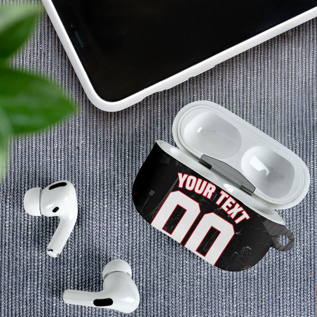 Personalised Essendon Bombers Football AirPods Case Fierce Mosquito Mascot 3D Grunge City Art
