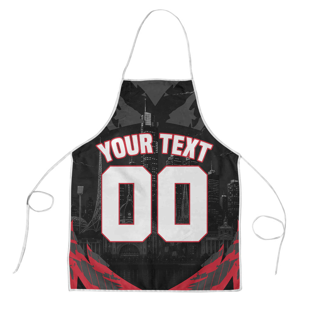 Personalised Essendon Bombers Football Apron Fierce Mosquito Mascot 3D Grunge City Art