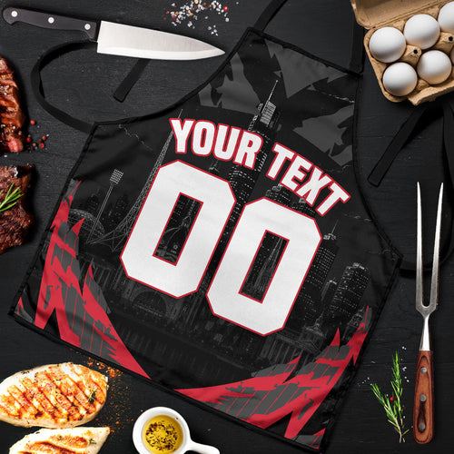 Personalised Essendon Bombers Football Apron Fierce Mosquito Mascot 3D Grunge City Art