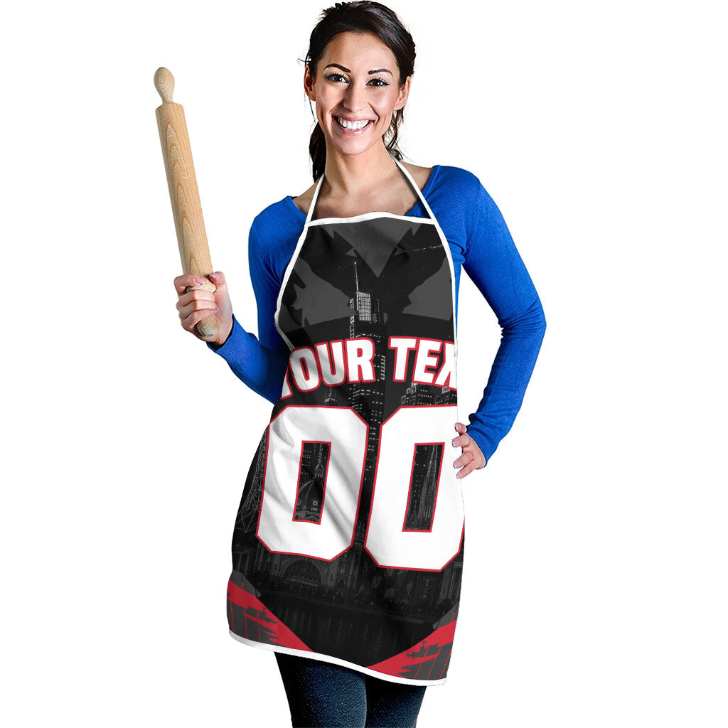 Personalised Essendon Bombers Football Apron Fierce Mosquito Mascot 3D Grunge City Art