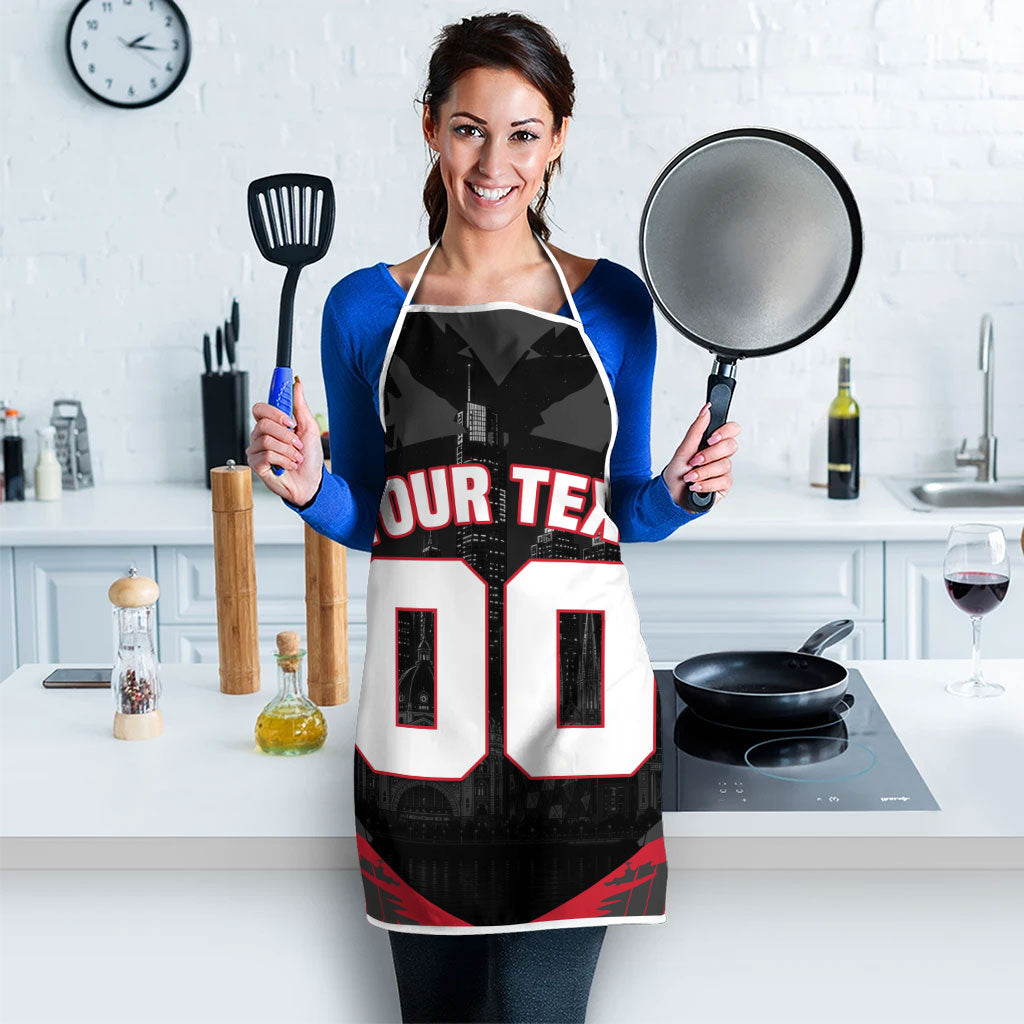 Personalised Essendon Bombers Football Apron Fierce Mosquito Mascot 3D Grunge City Art