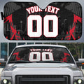 Personalised Essendon Bombers Football Auto Sun Shade Fierce Mosquito Mascot 3D Grunge City Art