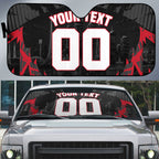 Personalised Essendon Bombers Football Auto Sun Shade Fierce Mosquito Mascot 3D Grunge City Art