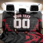 Personalised Essendon Bombers Football Back Car Seat Cover Fierce Mosquito Mascot 3D Grunge City Art