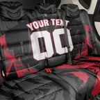 Personalised Essendon Bombers Football Back Car Seat Cover Fierce Mosquito Mascot 3D Grunge City Art