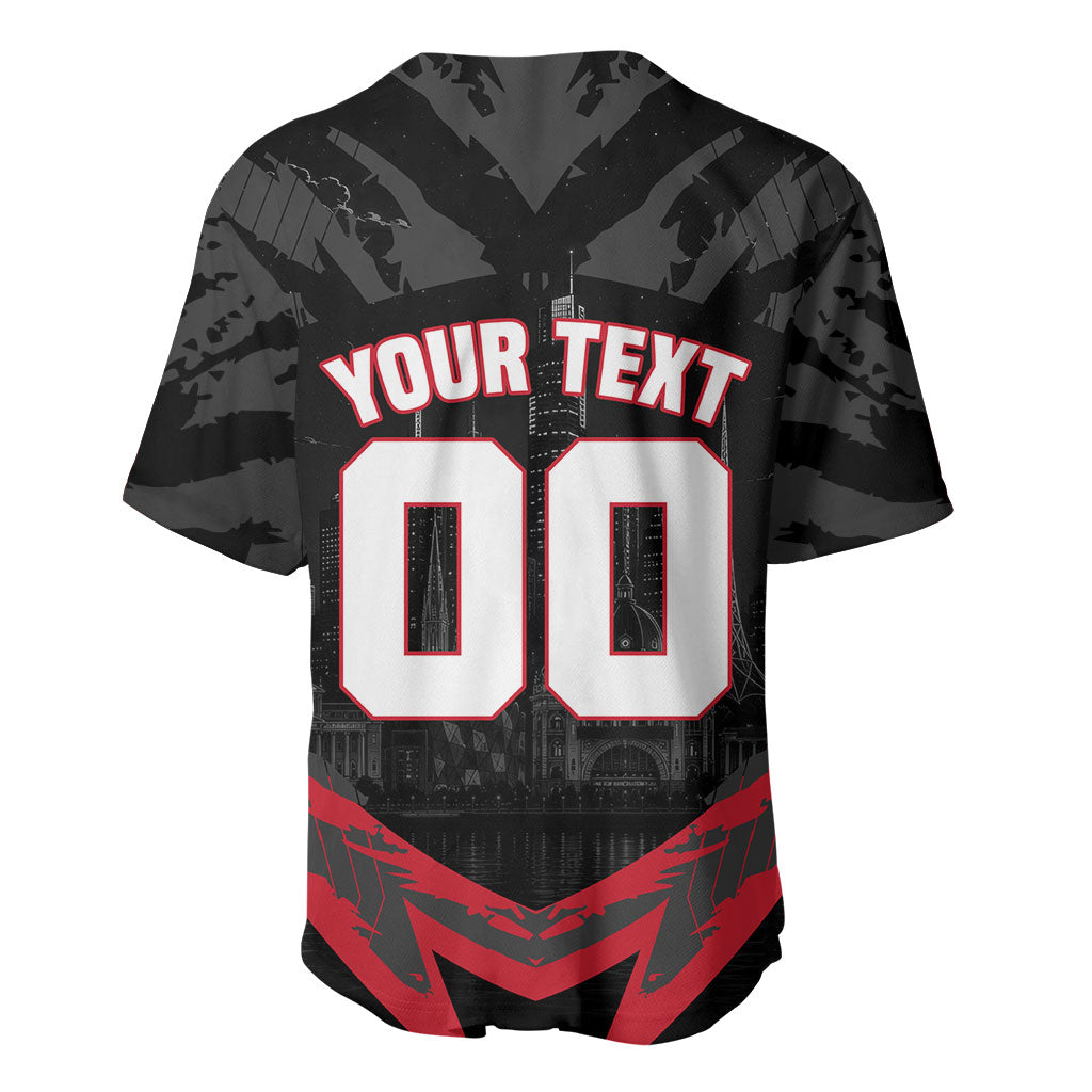 Personalised Essendon Bombers Football Baseball Jersey Fierce Mosquito Mascot 3D Grunge City Art