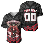 Personalised Essendon Bombers Football Baseball Jersey Fierce Mosquito Mascot 3D Grunge City Art