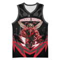 Personalised Essendon Bombers Football Basketball Jersey Fierce Mosquito Mascot 3D Grunge City Art