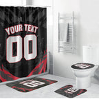 Personalised Essendon Bombers Football Bathroom Set Fierce Mosquito Mascot 3D Grunge City Art