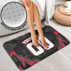 Personalised Essendon Bombers Football Bathroom Set Fierce Mosquito Mascot 3D Grunge City Art