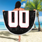 Personalised Essendon Bombers Football Beach Blanket Fierce Mosquito Mascot 3D Grunge City Art