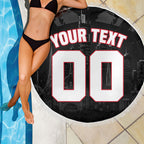 Personalised Essendon Bombers Football Beach Blanket Fierce Mosquito Mascot 3D Grunge City Art