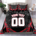Personalised Essendon Bombers Football Bedding Set Fierce Mosquito Mascot 3D Grunge City Art