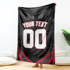 Personalised Essendon Bombers Football Blanket Fierce Mosquito Mascot 3D Grunge City Art