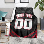 Personalised Essendon Bombers Football Blanket Fierce Mosquito Mascot 3D Grunge City Art