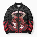Personalised Essendon Bombers Football Bomber Puffer Jacket Fierce Mosquito Mascot 3D Grunge City Art