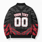 Personalised Essendon Bombers Football Bomber Puffer Jacket Fierce Mosquito Mascot 3D Grunge City Art
