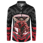 Personalised Essendon Bombers Football Button Sweatshirt Fierce Mosquito Mascot 3D Grunge City Art