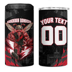Personalised Essendon Bombers Football 4 in 1 Can Cooler Tumbler Fierce Mosquito Mascot 3D Grunge City Art