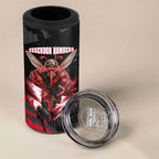 Personalised Essendon Bombers Football 4 in 1 Can Cooler Tumbler Fierce Mosquito Mascot 3D Grunge City Art