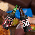 Personalised Essendon Bombers Football 4 in 1 Can Cooler Tumbler Fierce Mosquito Mascot 3D Grunge City Art