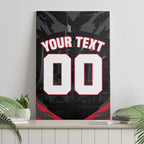Personalised Essendon Bombers Football Canvas Wall Art Fierce Mosquito Mascot 3D Grunge City Art