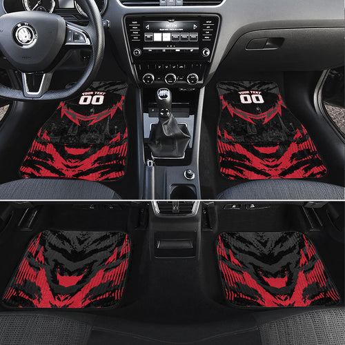 Personalised Essendon Bombers Football Car Mats Fierce Mosquito Mascot 3D Grunge City Art