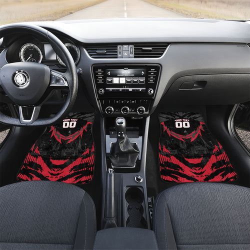 Personalised Essendon Bombers Football Car Mats Fierce Mosquito Mascot 3D Grunge City Art