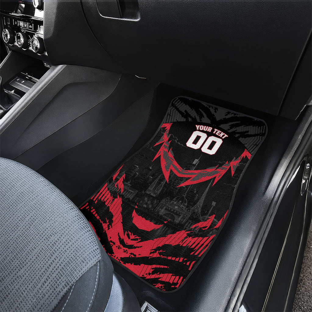 Personalised Essendon Bombers Football Car Mats Fierce Mosquito Mascot 3D Grunge City Art