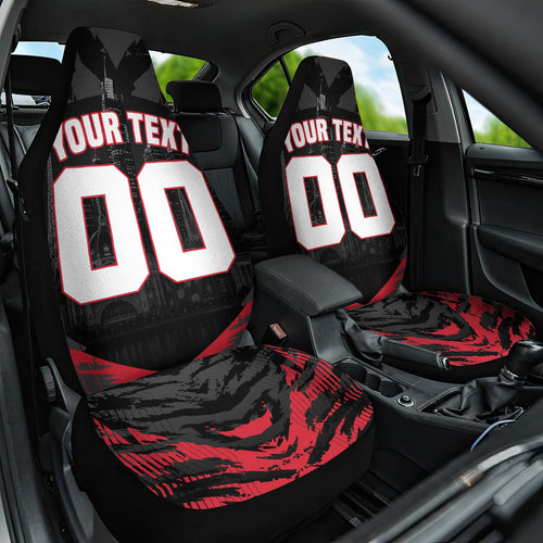 Personalised Essendon Bombers Football Car Seat Cover Fierce Mosquito Mascot 3D Grunge City Art