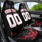 Personalised Essendon Bombers Football Car Seat Cover Fierce Mosquito Mascot 3D Grunge City Art