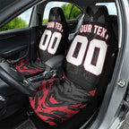 Personalised Essendon Bombers Football Car Seat Cover Fierce Mosquito Mascot 3D Grunge City Art