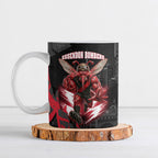 Personalised Essendon Bombers Football Ceramic Mug Fierce Mosquito Mascot 3D Grunge City Art