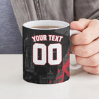 Personalised Essendon Bombers Football Ceramic Mug Fierce Mosquito Mascot 3D Grunge City Art
