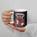 Personalised Essendon Bombers Football Ceramic Mug Fierce Mosquito Mascot 3D Grunge City Art