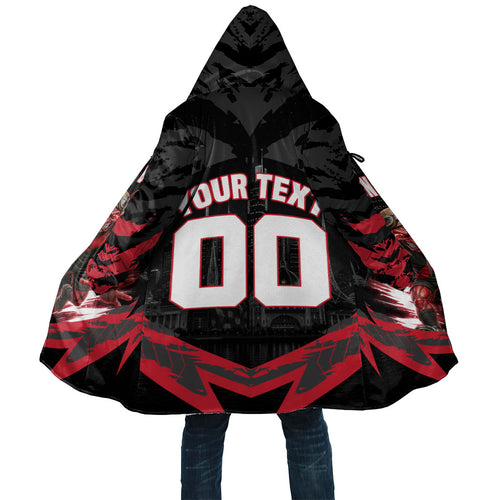 Personalised Essendon Bombers Football Cloak Fierce Mosquito Mascot 3D Grunge City Art