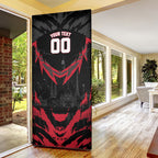Personalised Essendon Bombers Football Door Cover Fierce Mosquito Mascot 3D Grunge City Art