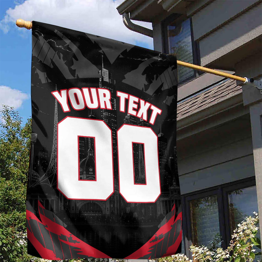 Personalised Essendon Bombers Football Garden Flag Fierce Mosquito Mascot 3D Grunge City Art