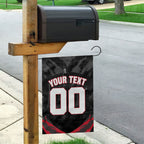 Personalised Essendon Bombers Football Garden Flag Fierce Mosquito Mascot 3D Grunge City Art