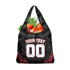 Personalised Essendon Bombers Football Grocery Bag Fierce Mosquito Mascot 3D Grunge City Art
