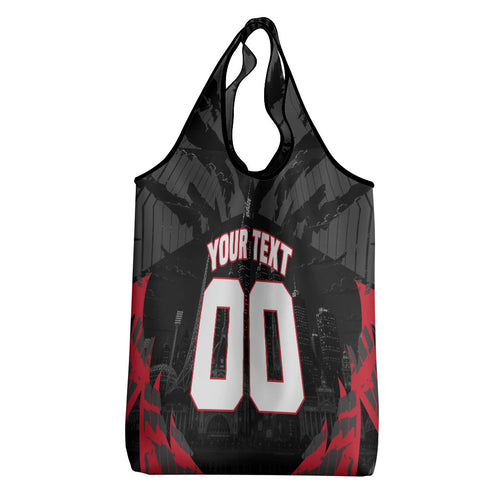 Personalised Essendon Bombers Football Grocery Bag Fierce Mosquito Mascot 3D Grunge City Art