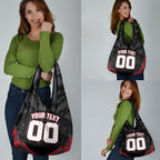 Personalised Essendon Bombers Football Grocery Bag Fierce Mosquito Mascot 3D Grunge City Art