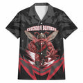 Personalised Essendon Bombers Football Hawaiian Shirt Fierce Mosquito Mascot 3D Grunge City Art